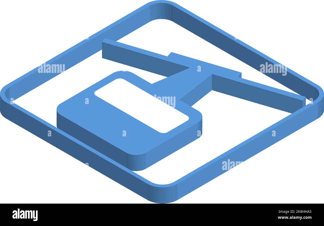 Illustration de l'icône isométrique bleu de roway Illustration de Vecteur