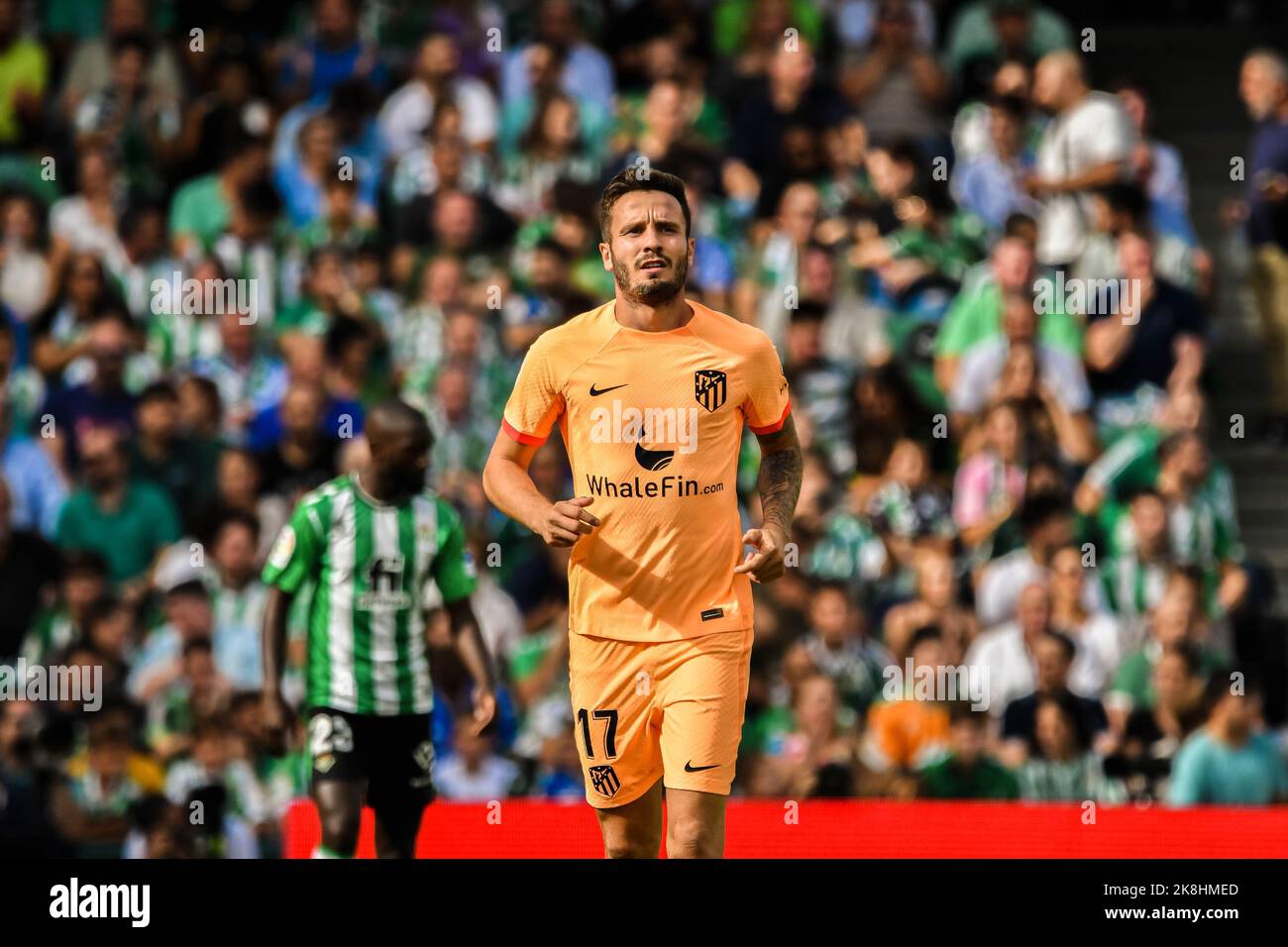 SÉVILLE, ESPAGNE - OCTOBRE 23: Saül Ñiguez de l'Atlético de Madrid pendant le match entre Real Betis Balompie et Atletico de Madrid CF de la Liga Santander sur 27 août 2022 à Mestalla à Valence, Espagne. (Photo de Samuel Carreño/PxImages) Banque D'Images