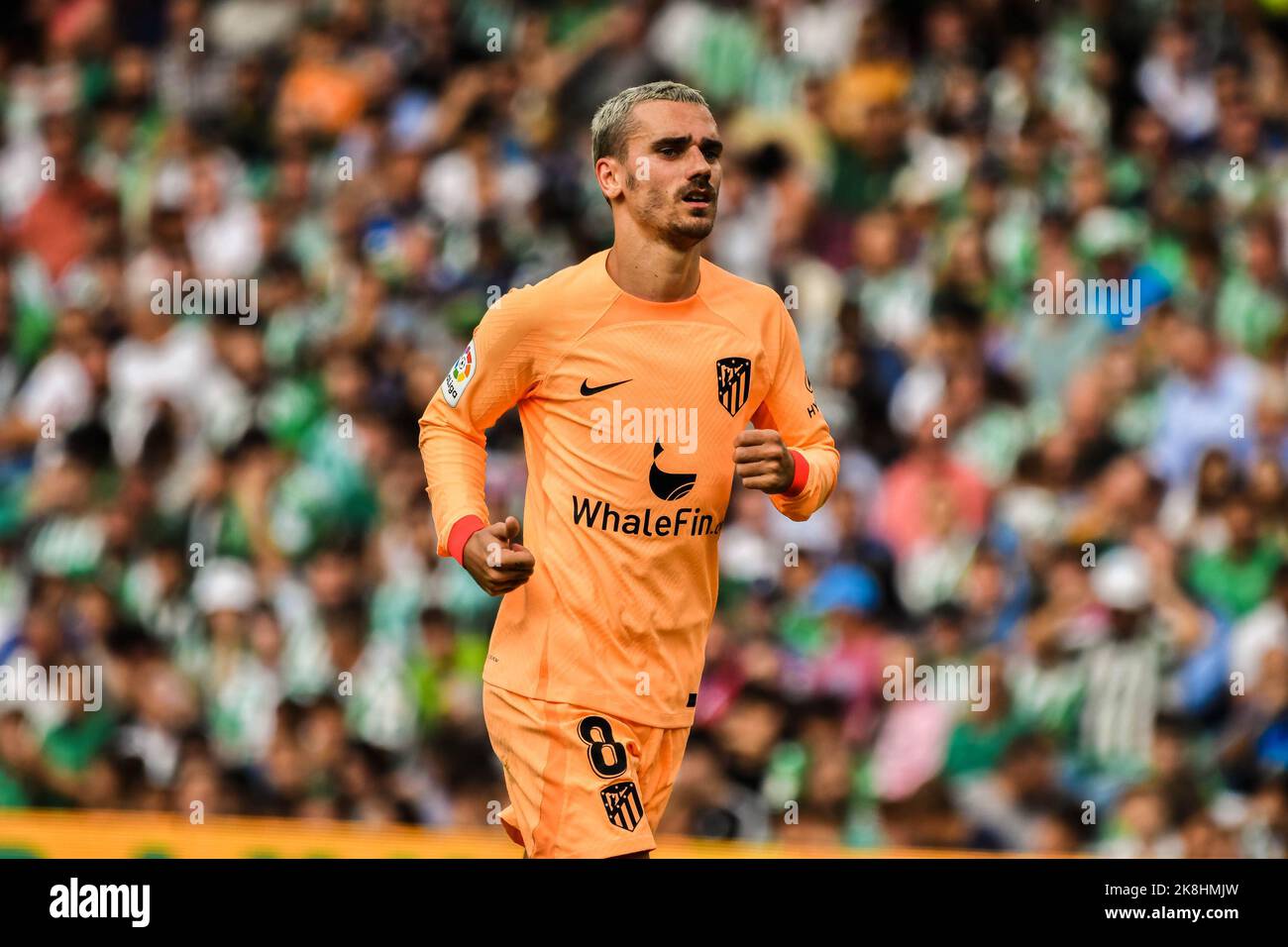 SÉVILLE, ESPAGNE - OCTOBRE 23: Antoine Griezmann de l'Atlético de Madrid regarde pendant le match entre le Real Betis Balompie et l'Atlético de Madrid CF de la Liga Santander sur 27 août 2022 à Mestalla à Valence, Espagne. (Photo de Samuel Carreño/PxImages) Banque D'Images