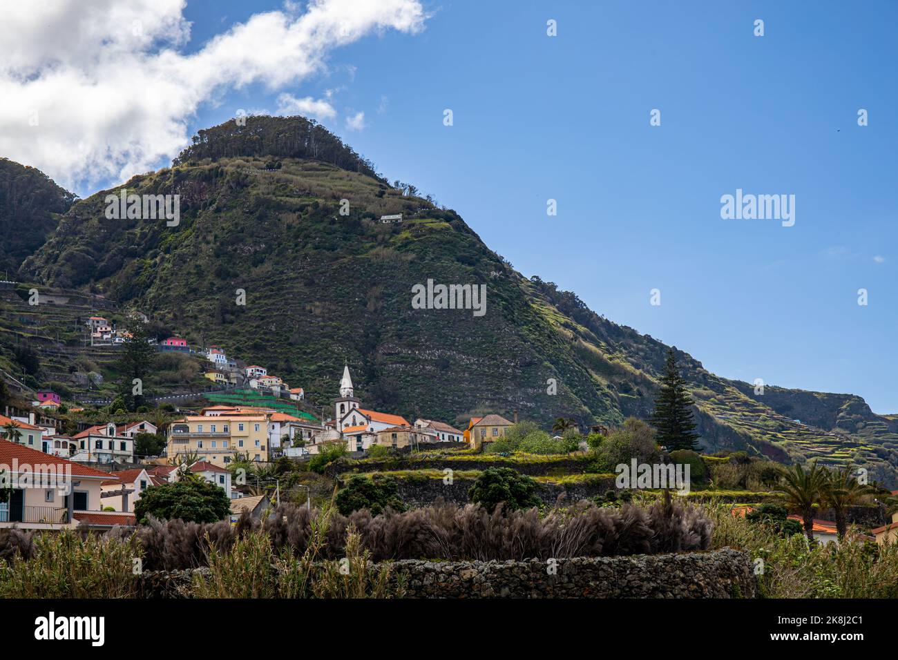 Municipalité de Porto Moniz sur l'île de Madère Banque D'Images