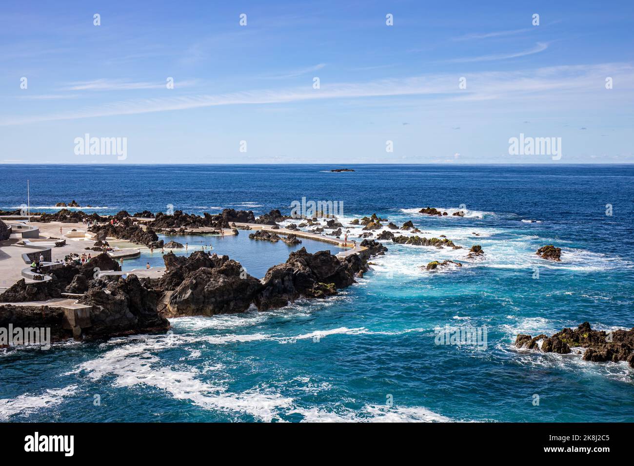 Municipalité de Porto Moniz sur l'île de Madère Banque D'Images