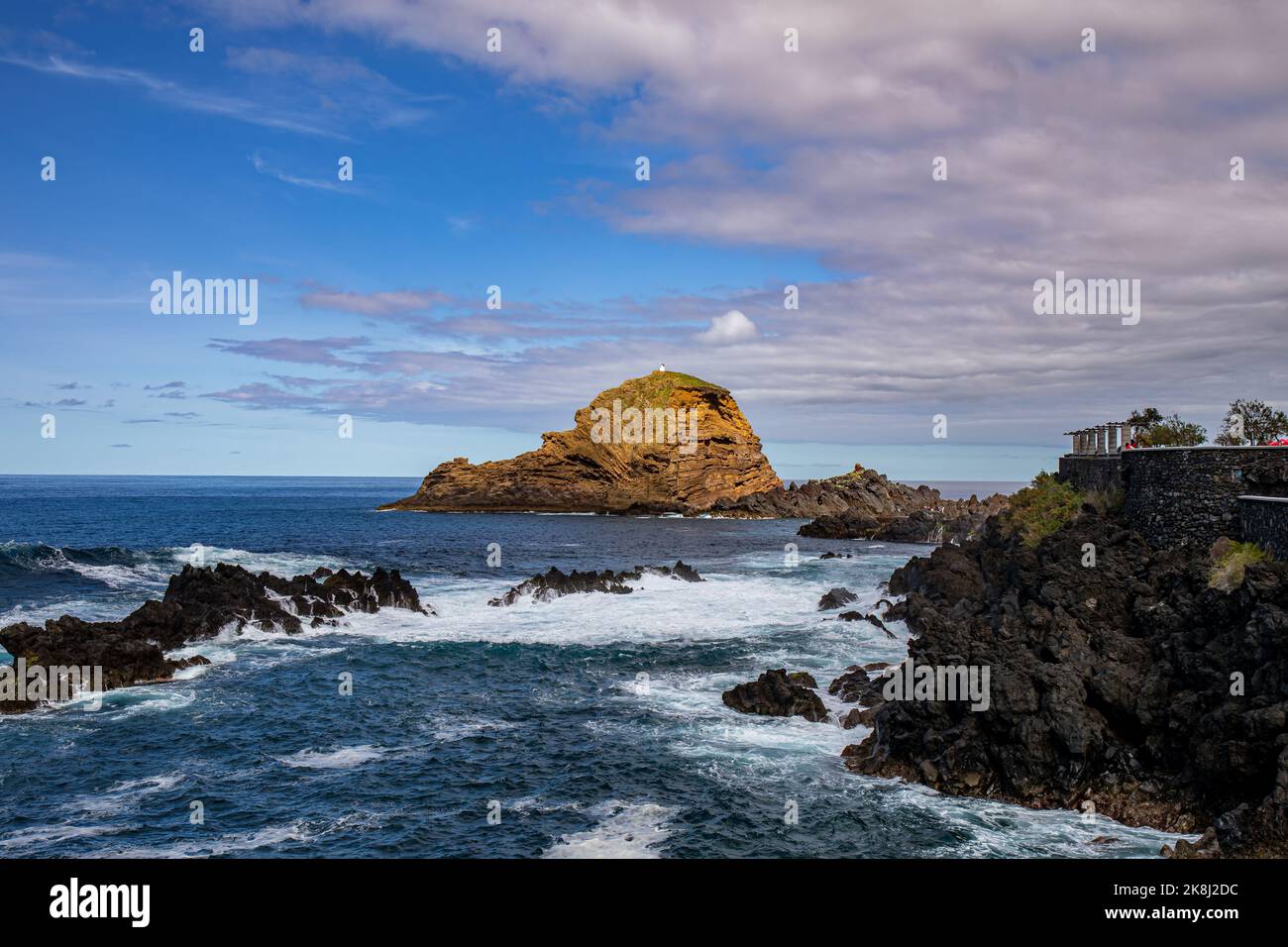 Municipalité de Porto Moniz sur l'île de Madère Banque D'Images