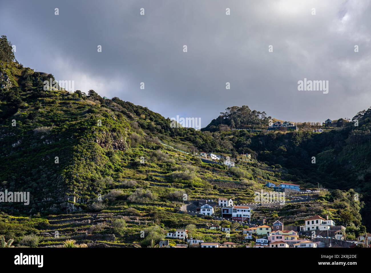 Municipalité de Porto Moniz sur l'île de Madère Banque D'Images