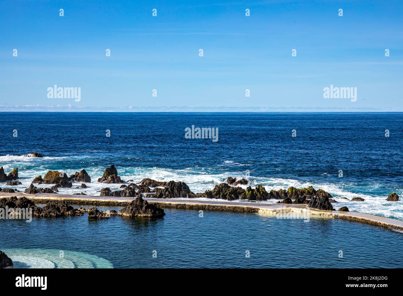 Municipalité de Porto Moniz sur l'île de Madère Banque D'Images