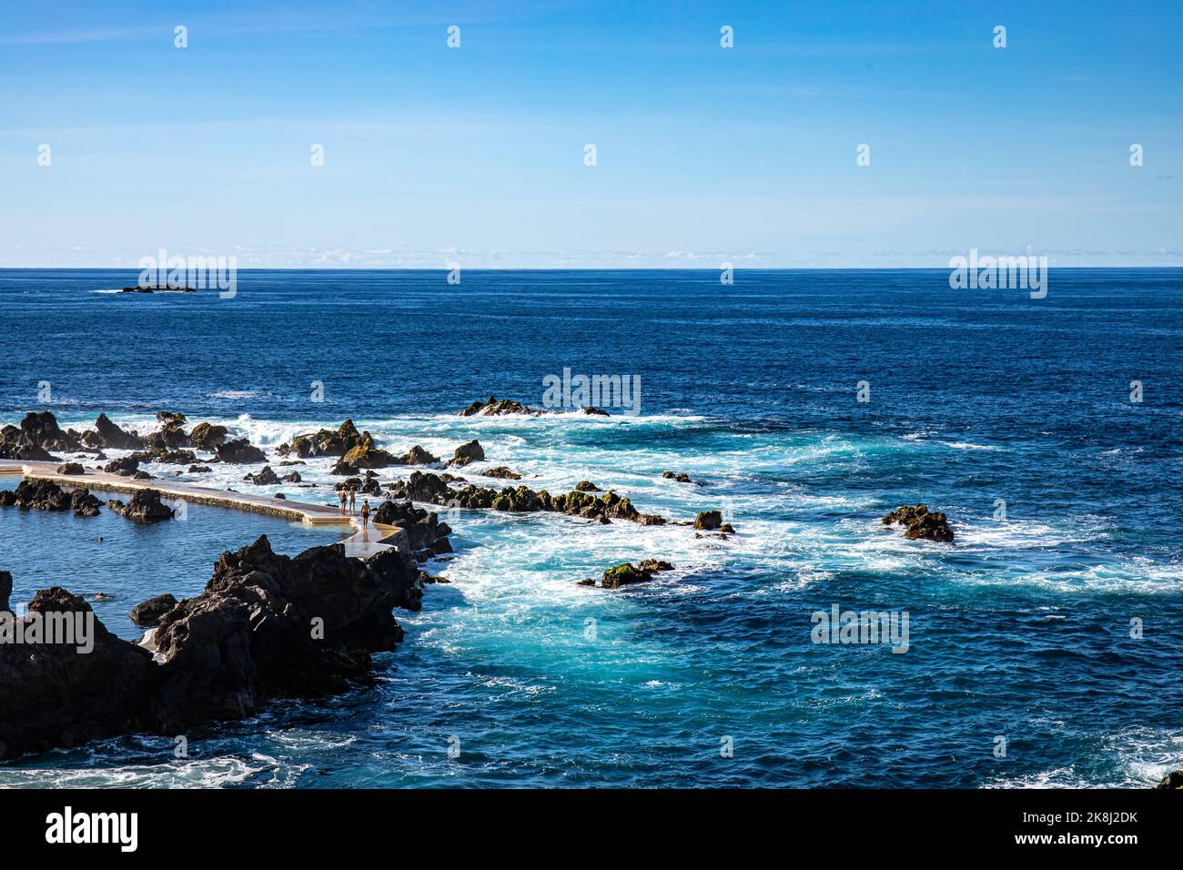 Municipalité de Porto Moniz sur l'île de Madère Banque D'Images