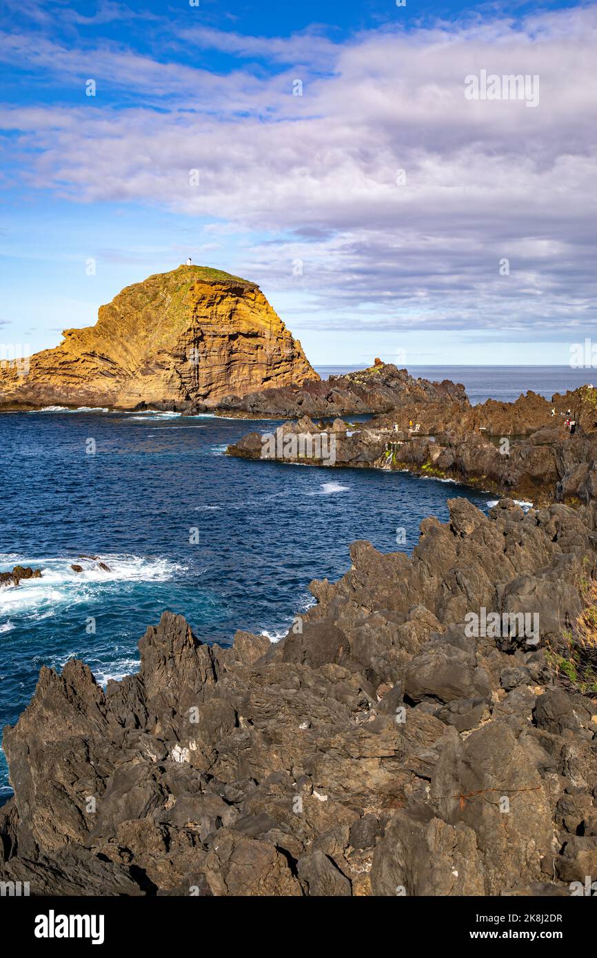 Municipalité de Porto Moniz sur l'île de Madère Banque D'Images