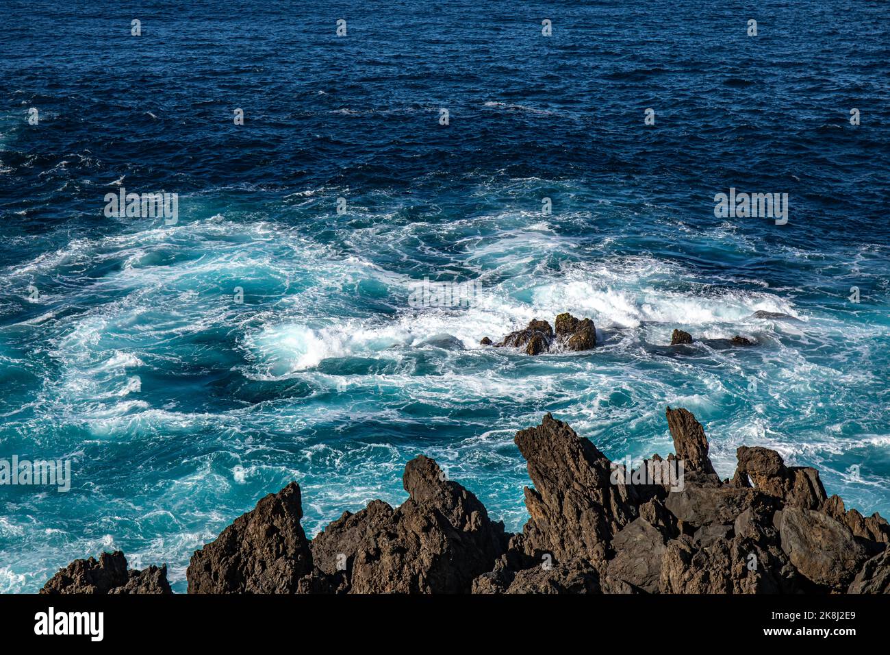 Municipalité de Porto Moniz sur l'île de Madère Banque D'Images