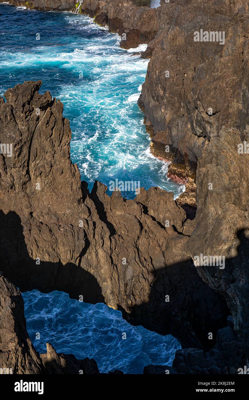 Municipalité de Porto Moniz sur l'île de Madère Banque D'Images