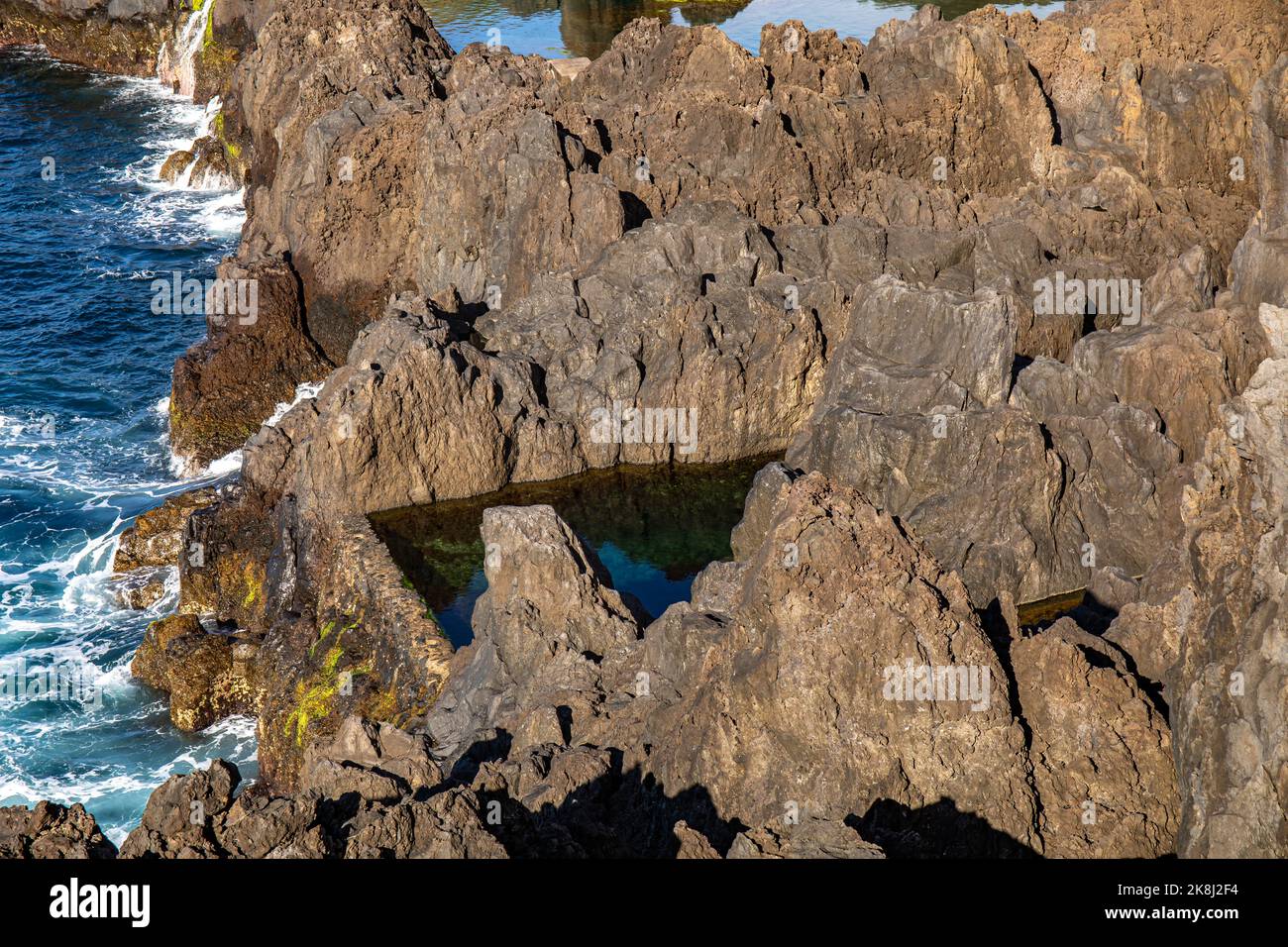 Municipalité de Porto Moniz sur l'île de Madère Banque D'Images