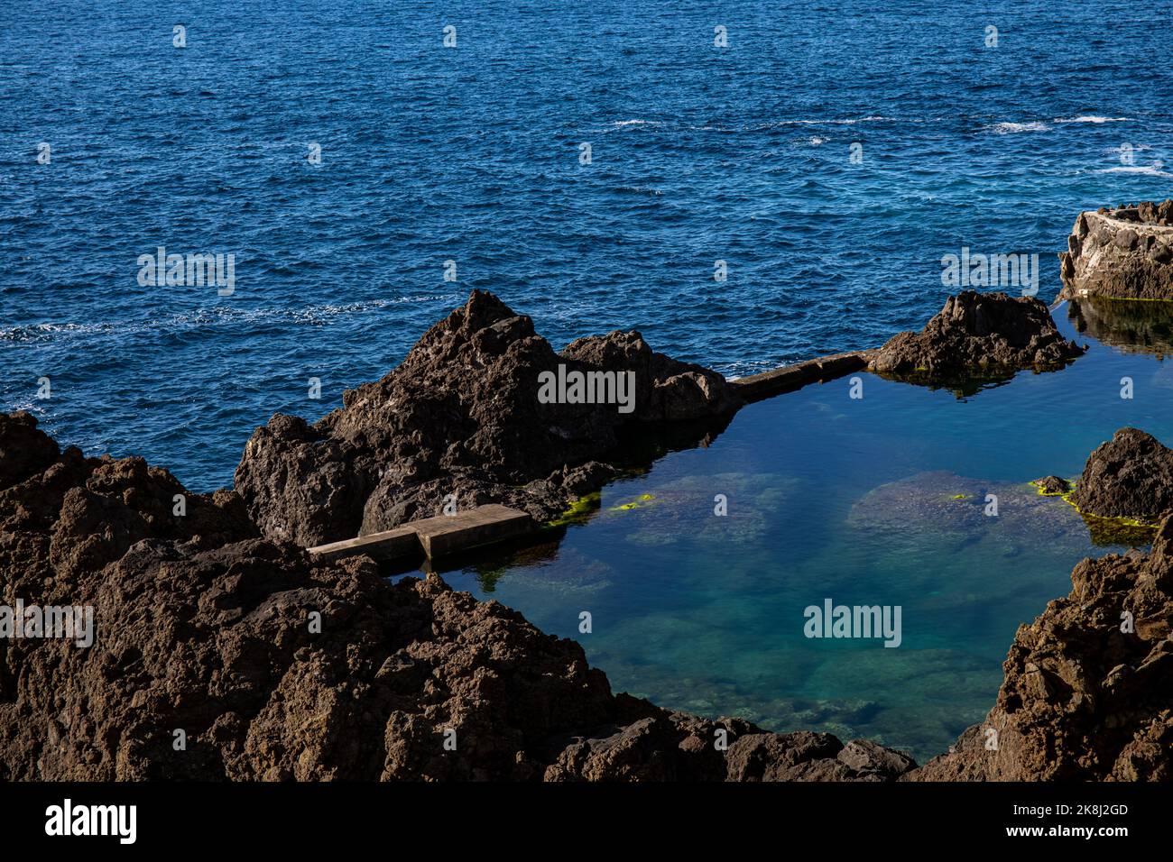 Municipalité de Porto Moniz sur l'île de Madère Banque D'Images