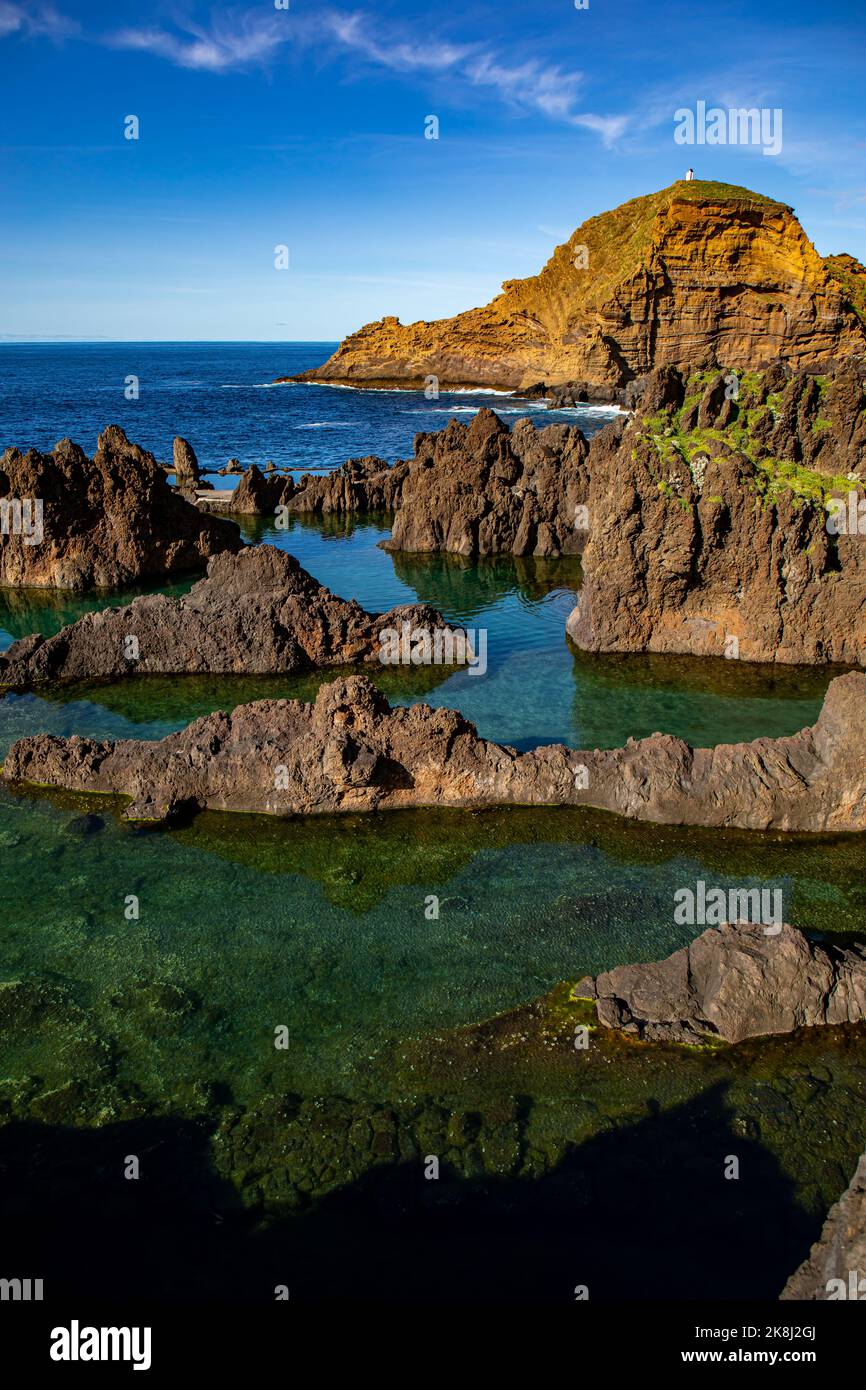 Municipalité de Porto Moniz sur l'île de Madère Banque D'Images