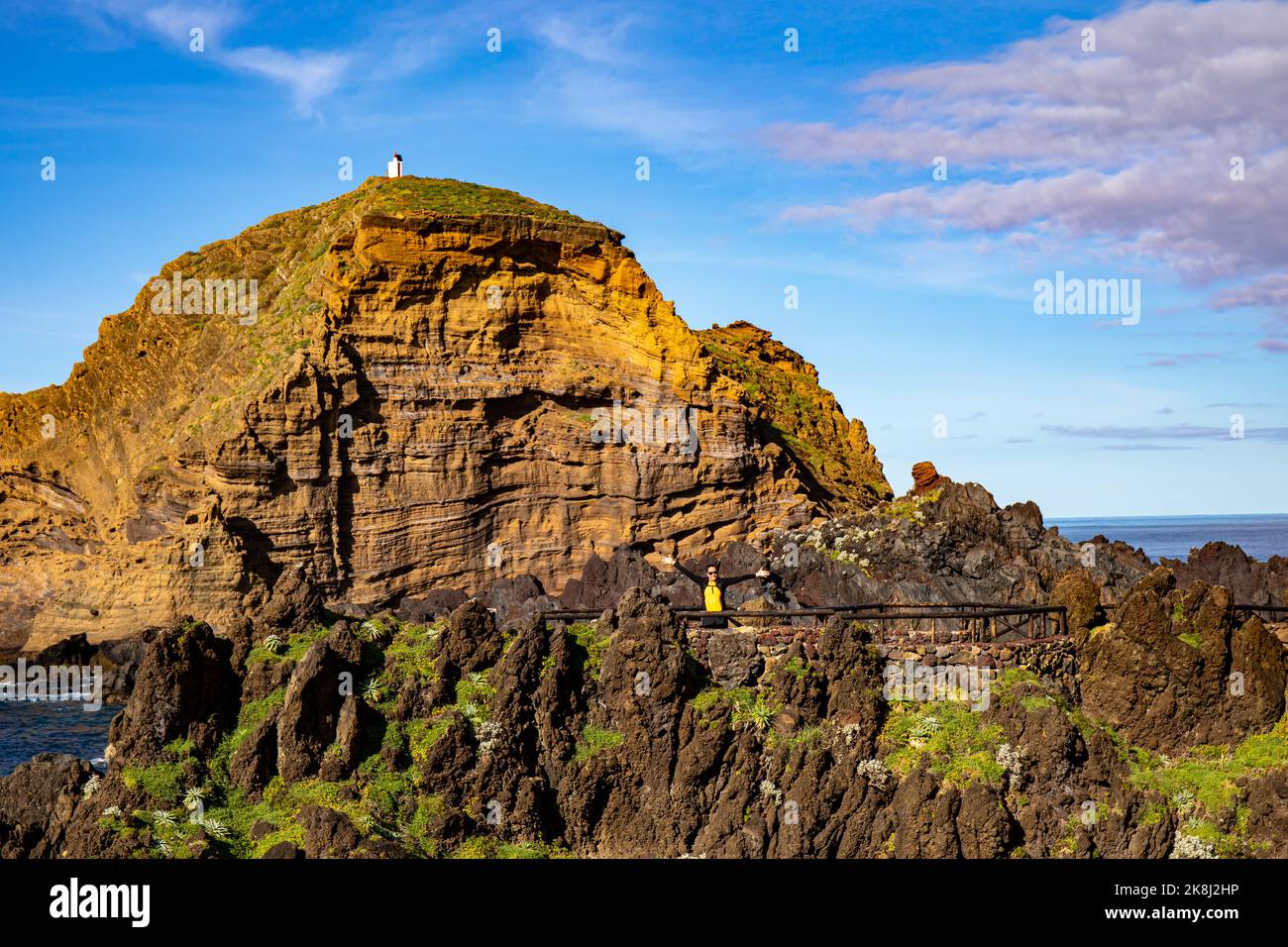 Municipalité de Porto Moniz sur l'île de Madère Banque D'Images