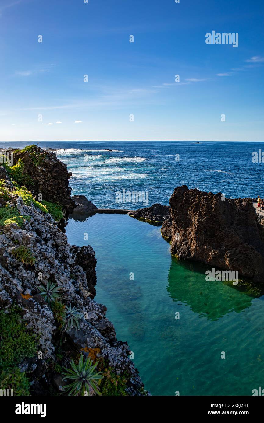 Municipalité de Porto Moniz sur l'île de Madère Banque D'Images