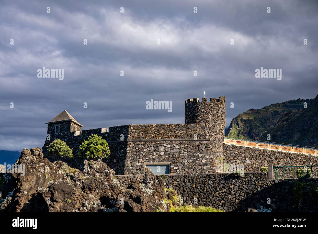 Municipalité de Porto Moniz sur l'île de Madère Banque D'Images