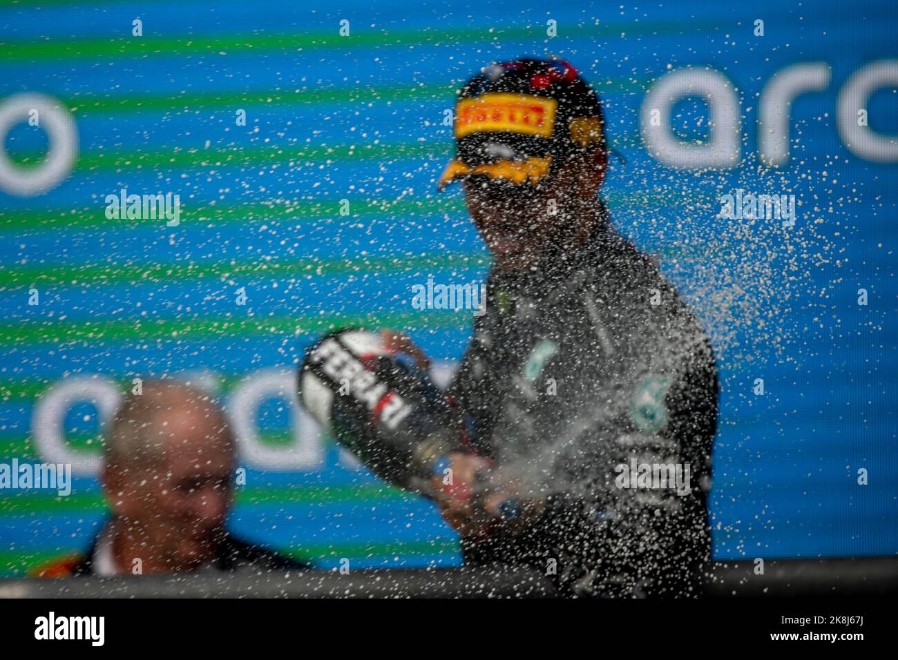 Austin, Texas, États-Unis, 24th Oct 2022, Lewis Hamilton, Du Royaume-Uni concurrence pour Mercedes AMG . Journée de course, tour 19 du championnat de Formule 1 2022. Crédit : Michael Potts/Alay Live News Banque D'Images