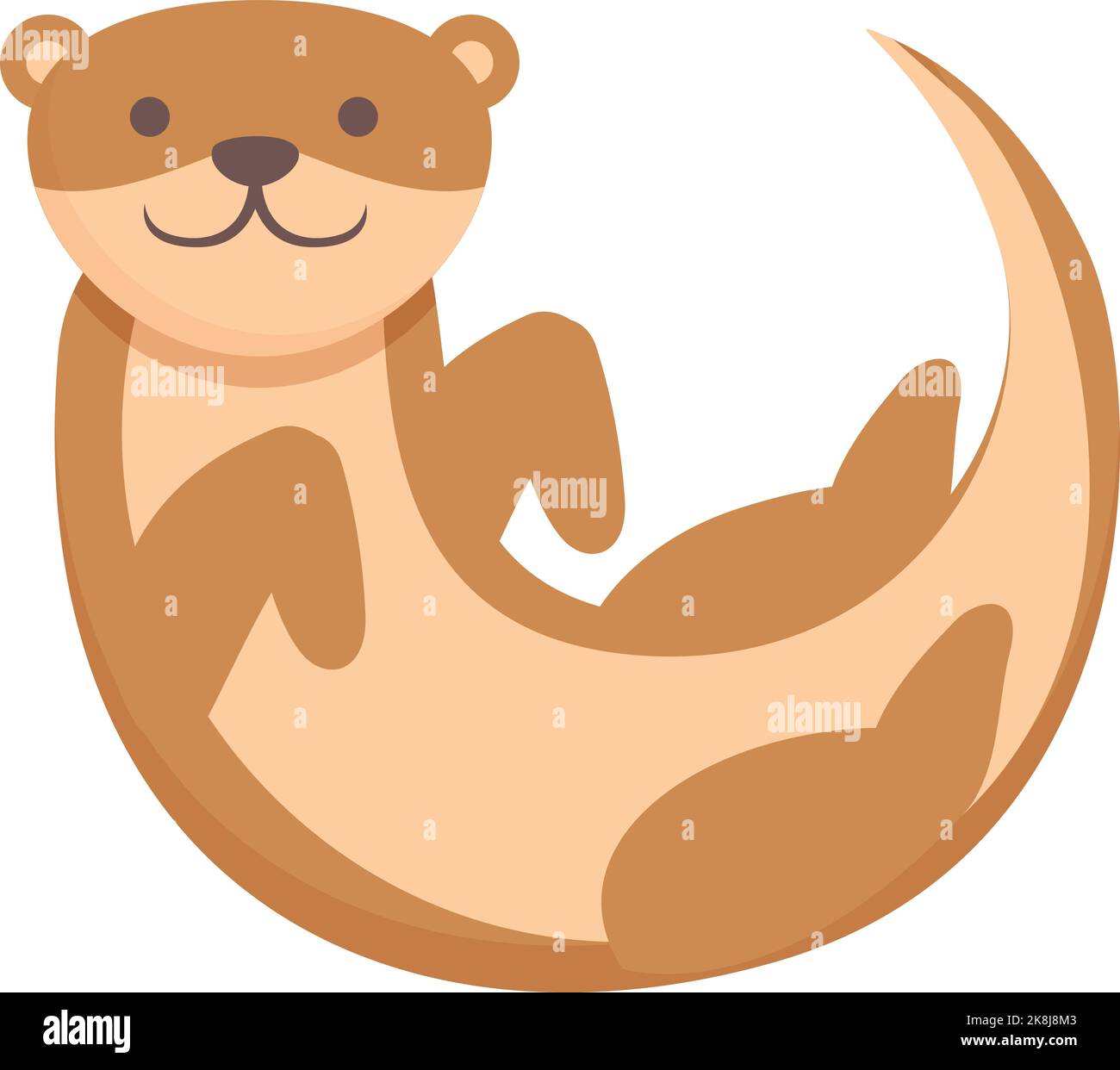 Jouer à weasel icon caricature vector. Animal mignon. Vison furet Illustration de Vecteur