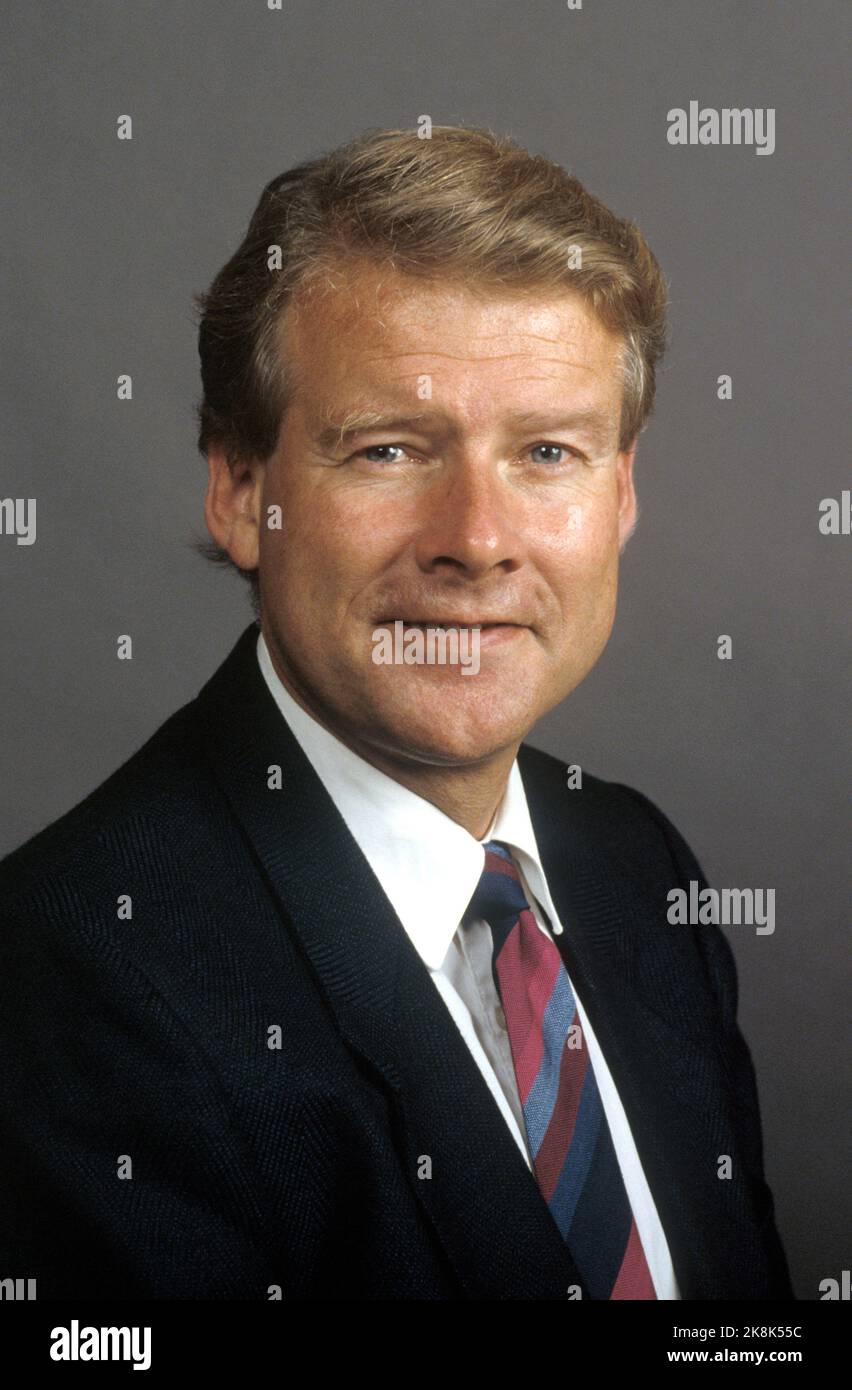 Oslo 1989-10-06: Carl I. Hagen, président du Parti du progrès. Photo de la NTB: Bjørn-owe Holmberg / NTB Banque D'Images