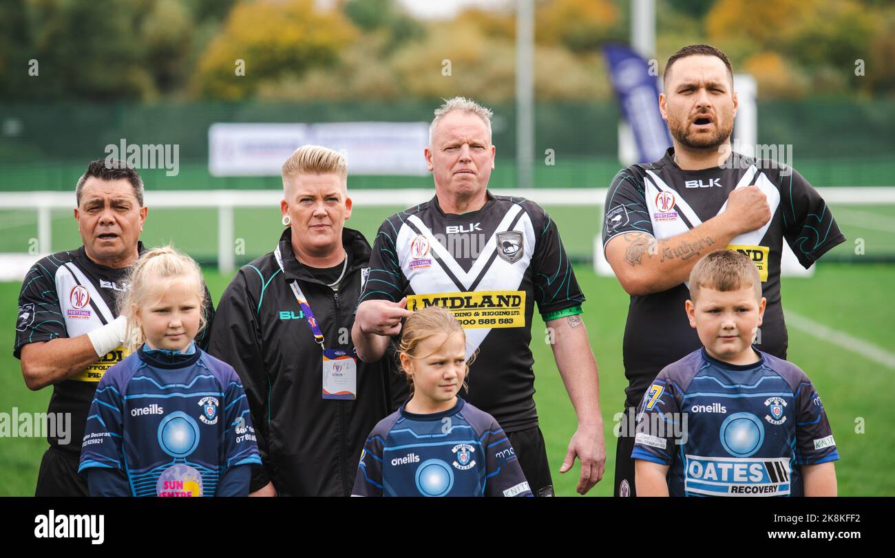 Coupe du monde de rugby 2021 Nouvelle-Zélande / pays de Galles PDRL à Victoria Park, Warrington Banque D'Images