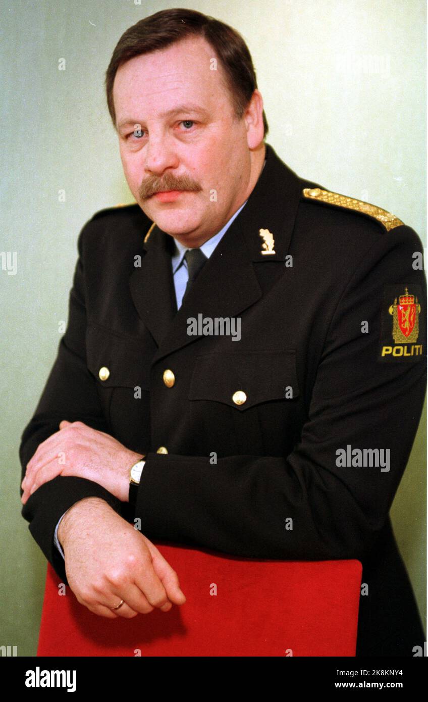 Oslo 19980203 : Chef de police adjoint d'Oslo et commandant Roy-Henry Nilsen. 40404/02 photo de la NTB : Heiko Junge / NTB Banque D'Images