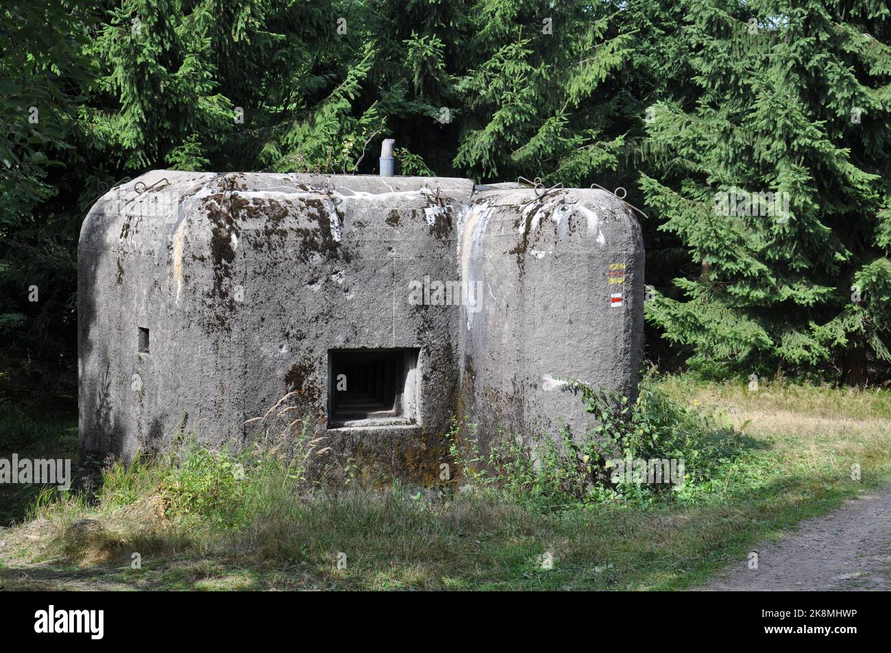 Fortifications en béton dans l'orée d'Orlicke 2015. République Tchèque (CTK photo/Rostislav Kalousek) Banque D'Images