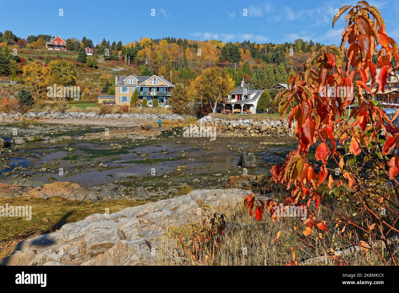 PORT-au-PERSIL, CANADA, 12 octobre 2022 : le village de la côte. Port-a-Persil fait partie de l'Association des plus beaux villages du Québec Banque D'Images