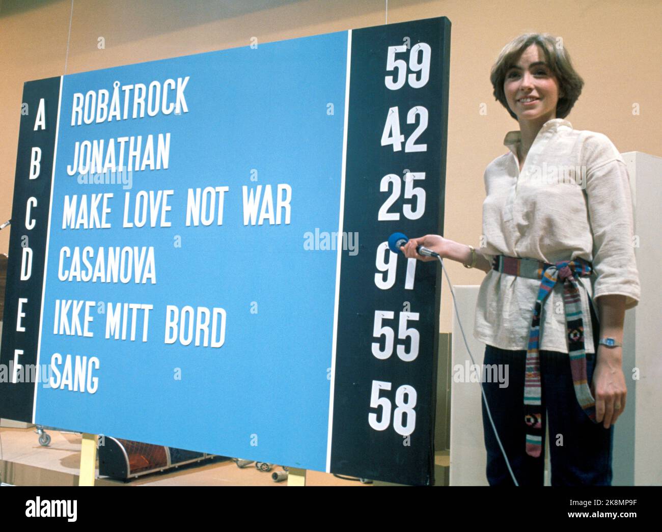 1977 gagne anita avec la chanson Banque de photographies et d