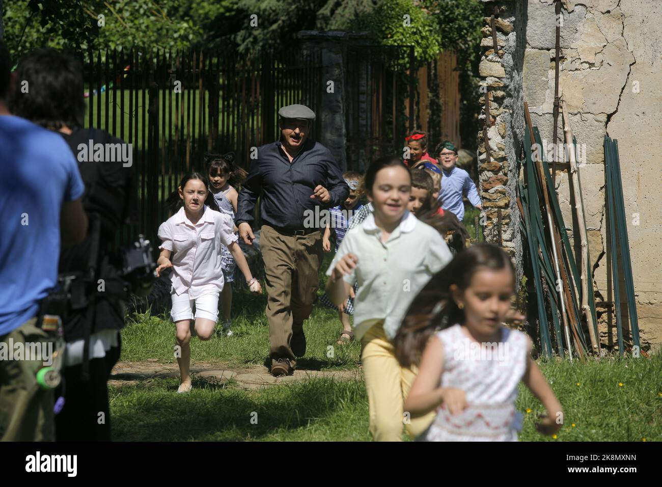 Cent pages blanches (film TV) année: 2012 - France Directeur: Laurent Jaoui Michel Jonasz tournage image basée sur le roman de Cyril Massarotto Banque D'Images