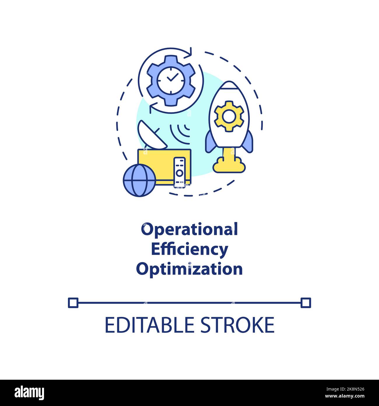 Icône du concept d'optimisation de l'efficacité opérationnelle Illustration de Vecteur