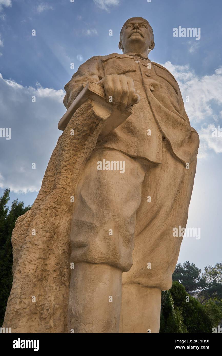 Statue von Josef Staline, sowjetischer Diktator und Gewaltherrscher, vor dem Josef-Staline-Musée, Gori, Geburtort von Staline, Georgen Banque D'Images