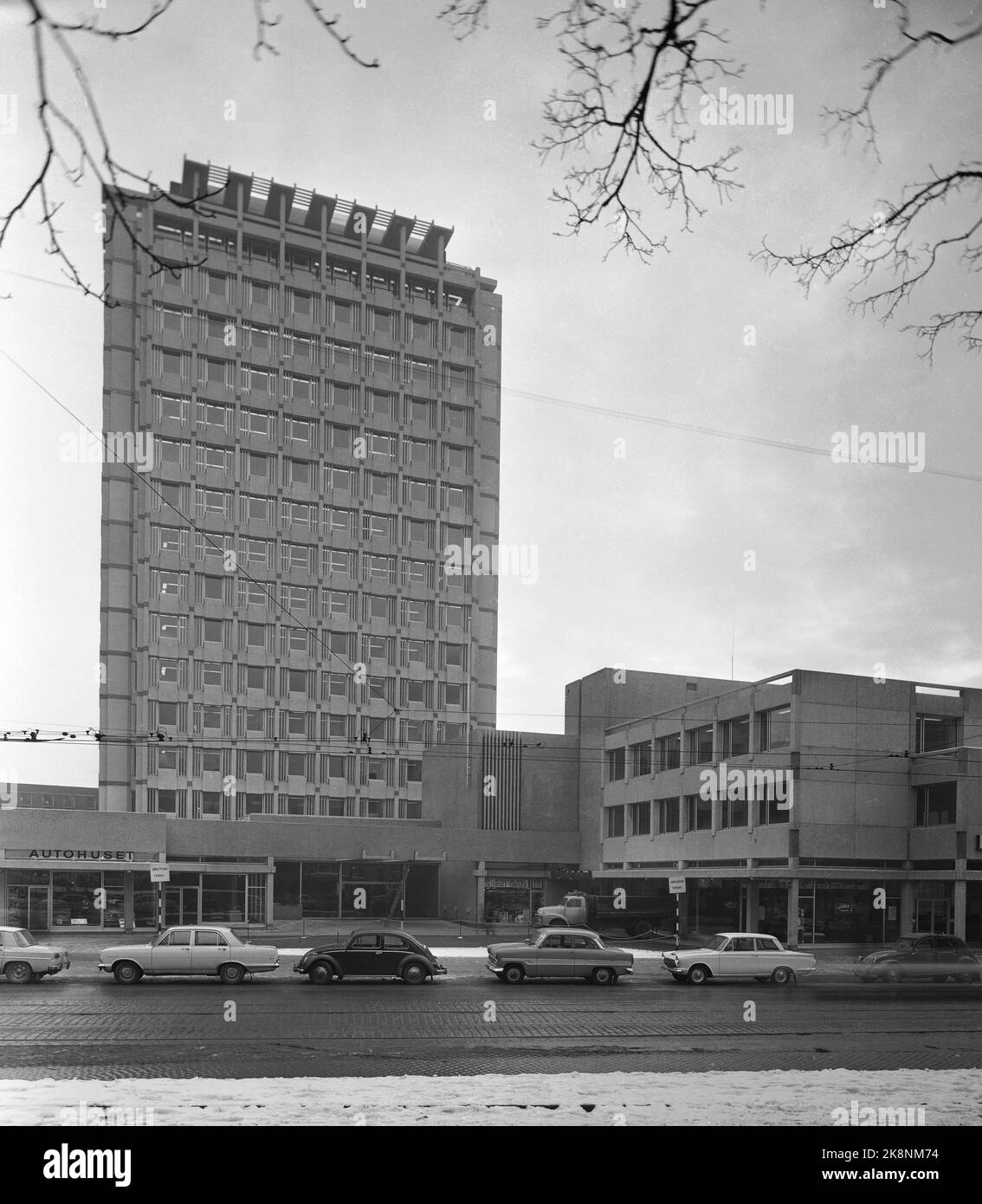 3 février 1965 d'Oslo. Index House à Oslo. Lapsetorvet au premier plan. Photo: Arild Hordnes / NTB / NTB Banque D'Images