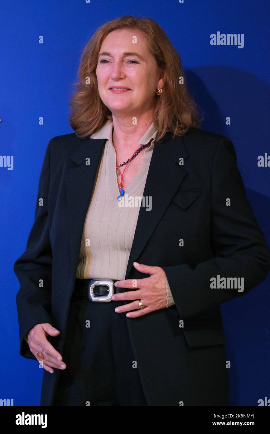 Francesca Thyssen-Bornemisza lors de la présentation de l'exposition "le troisième pôle" de TBA21 au Musée Thyssen-Bornemisza de Madrid. (Photo par Atilano Garcia / SOPA Images / Sipa USA) Banque D'Images