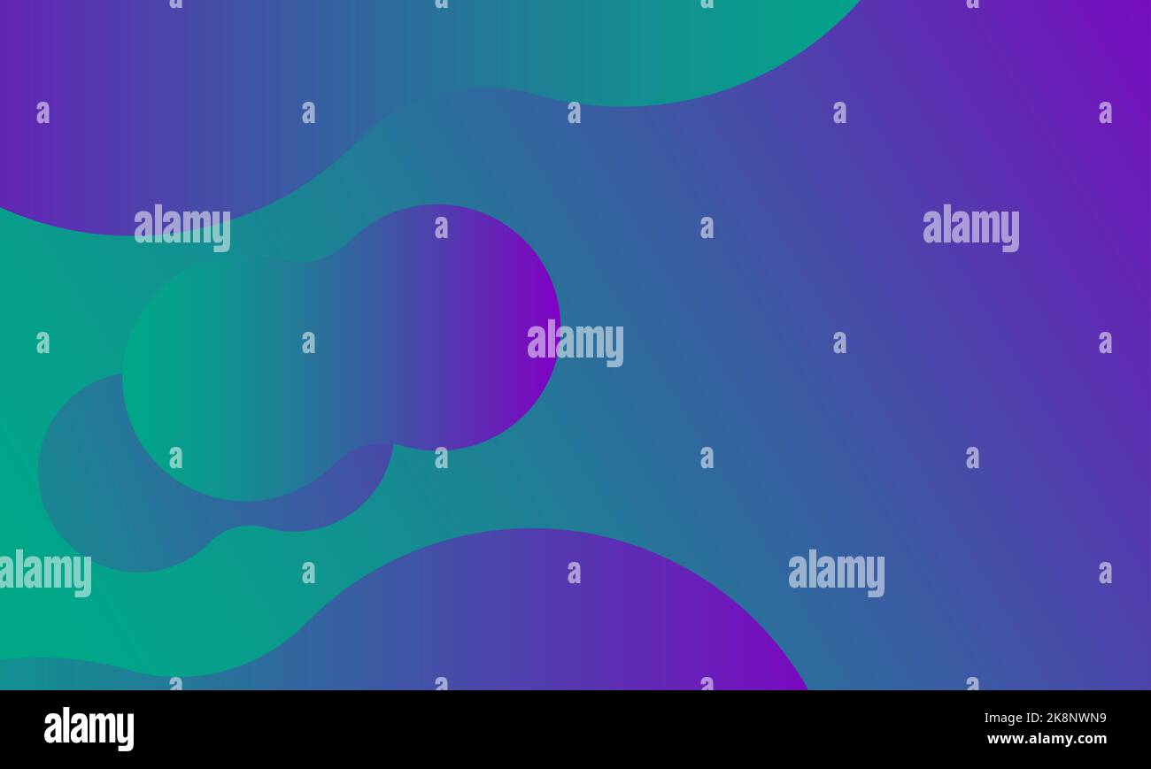 Formes abstraites en vert et violet pour un arrière-plan avec espace de copie Banque D'Images