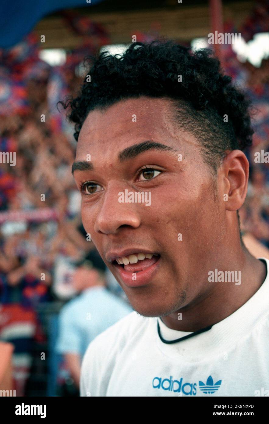 6 août 1997 d'Oslo. Footballeur John Carew. Photo; Cornelius Poppe / NTB Banque D'Images