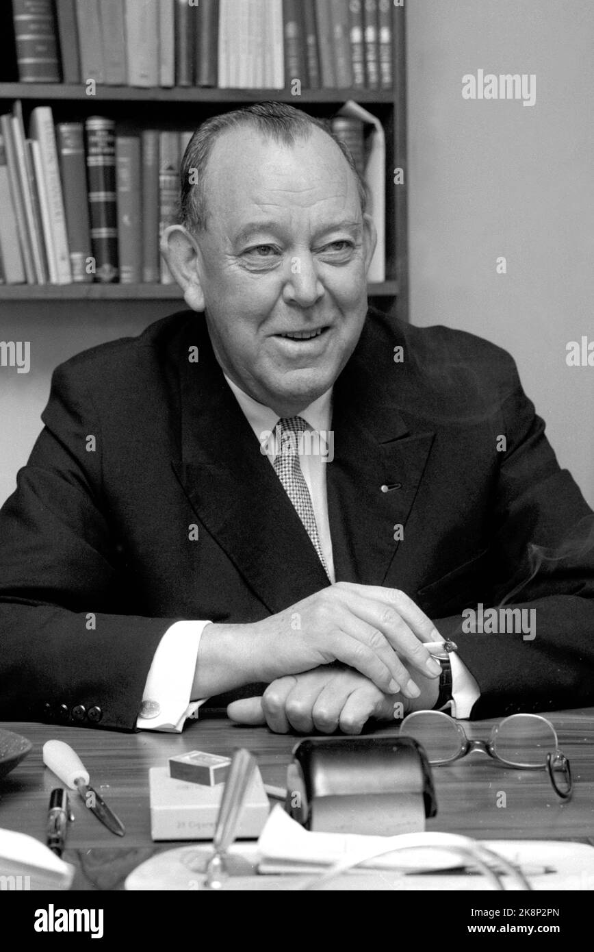 Oslo 19601022 Trygve Lie 1896 1968 Avocat Et Politicien Norv gien Oslo 19601022 Trygve Lie 1896 1968 Avocat Et Politicien Norv gien