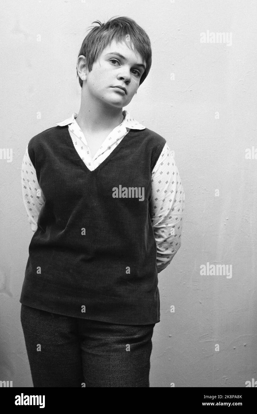 25 mars 1961 d'Oslo. Enfants de parents célèbres. Ici Anne Marit Jacobsen, 14 ans, fille de Randi Heide Steen. Photo: Aage Storløkken / NTB / NTB Banque D'Images