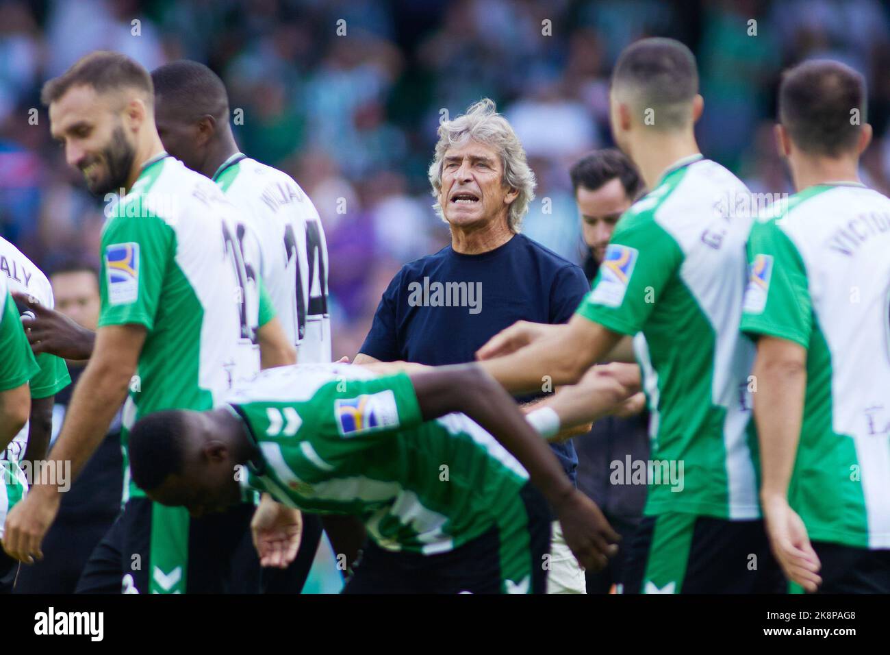 Manuel Pellegrini, entraîneur en chef de Real Betis lors du championnat d'Espagne la Liga football match entre Real Betis et Atletico de Madrid sur 23 octobre 2022 au stade Benito Villamarin à Séville, Espagne - photo: Joaquin Corchero/DPPI/LiveMedia Banque D'Images