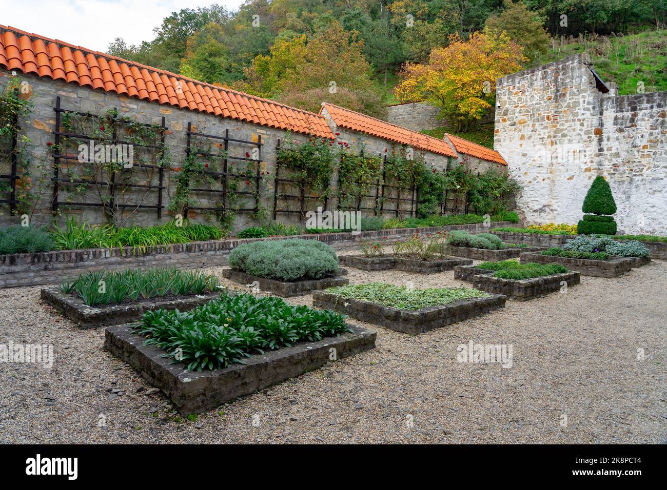 Palais royal hongrois avec jardin à Visegrad en Hongrie Banque D'Images