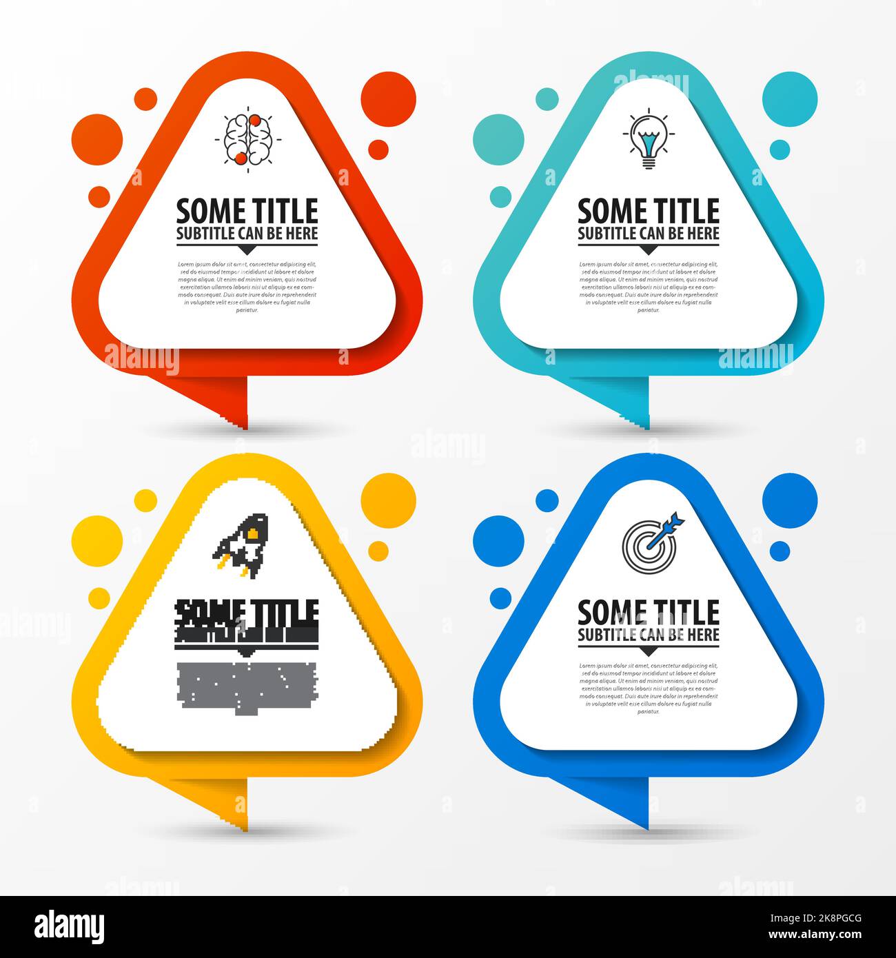 Modèle de conception graphique. Concept d'entreprise en 4 étapes. Peut être utilisé pour le diagramme, le graphique, la présentation et le graphique. Illustration vectorielle Illustration de Vecteur