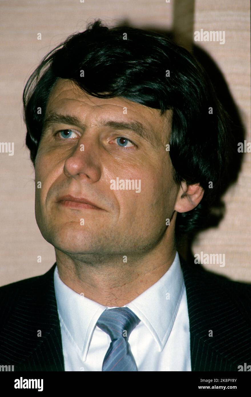 Oslo 19871111. Procureur Cato Schiøtz, portrait sévère. Photo Inge Gjellesvik / NTB / NTB Banque D'Images