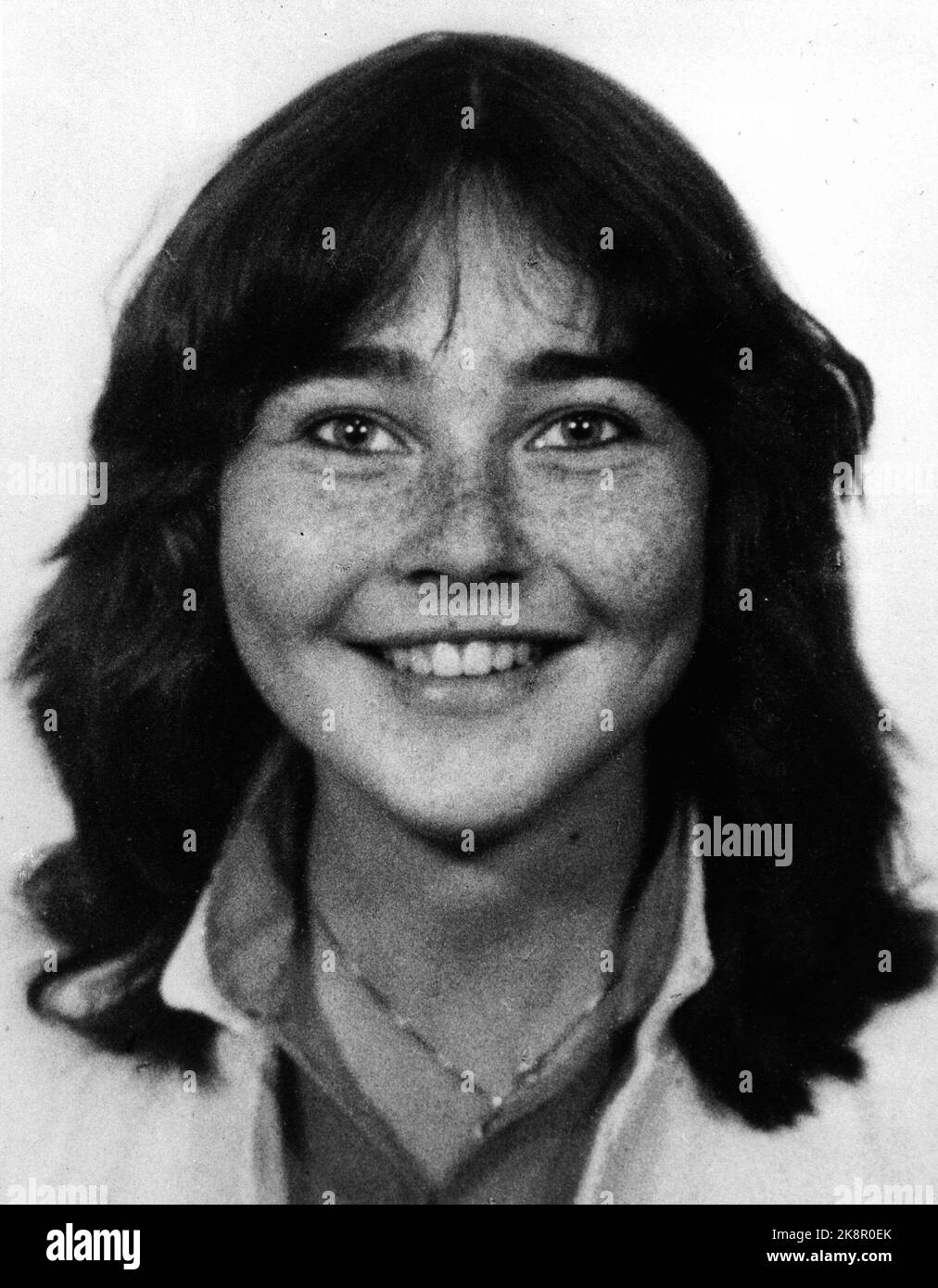 Oslo 1981: Trine Jensen (17) sans trace du centre d'Oslo août 1981. À la mi-octobre, elle est retrouvée morte à Svartskog en dehors d'Oslo. Archives NTB / NTB - - la photo est d'environ 7 Mo - - Banque D'Images