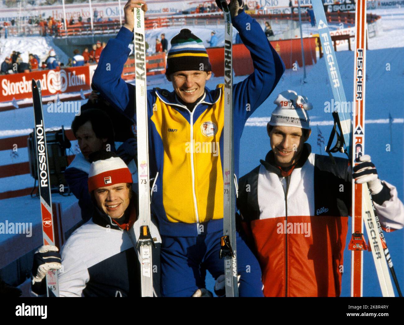 Oslo 198202 coupe du monde de ski oslo 1982 30km Banque de