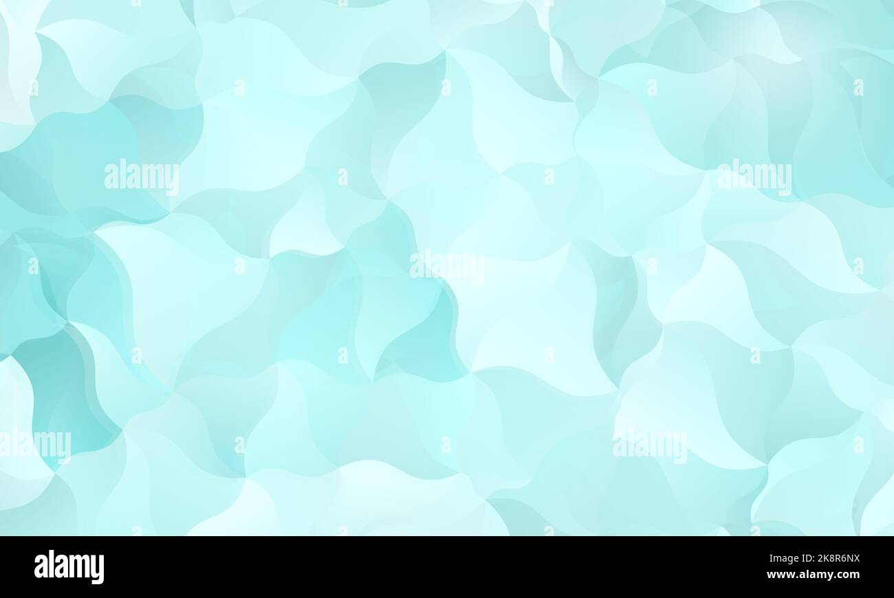 Formes courbes abstraites de couleur turquoise. Arrière-plan abstrait plein format haute résolution avec espace de copie. Banque D'Images