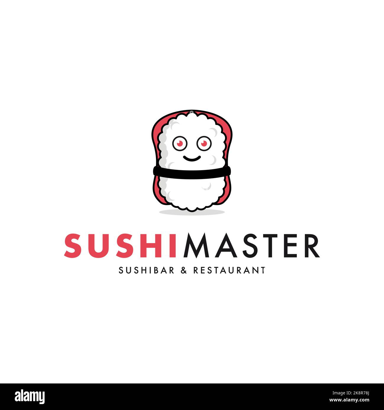 Restaurant sushi. Figurine de riz. Cuisine japonaise. Illustration vectorielle Illustration de Vecteur
