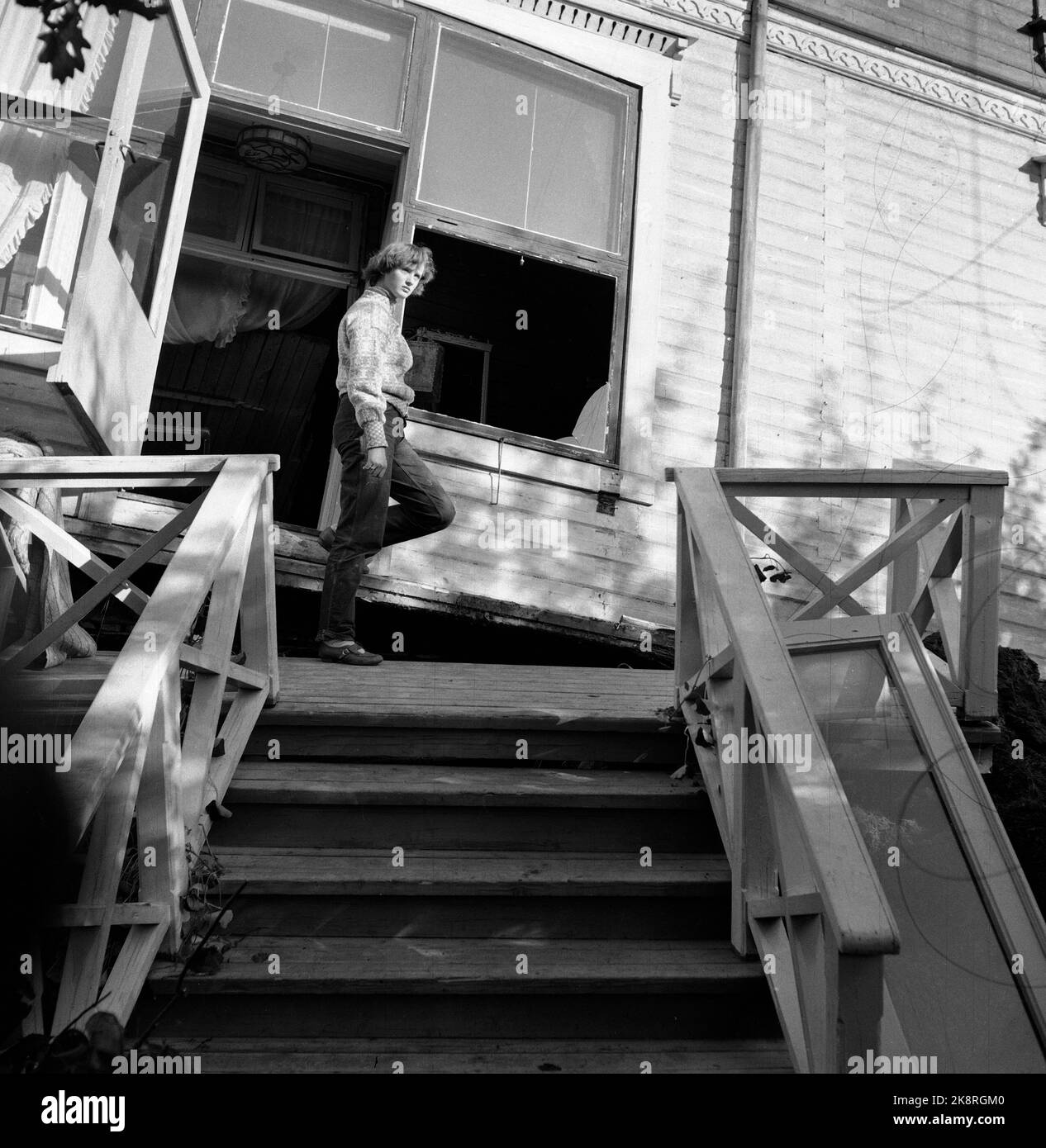 Oslo 1953-10-09 l'accident à Bekkelaget, où cinq personnes ont péri. Ici d'une des maisons résidentielles qui ont été détruites. Photo : scène Jan. / Archives NTB / ntb Banque D'Images