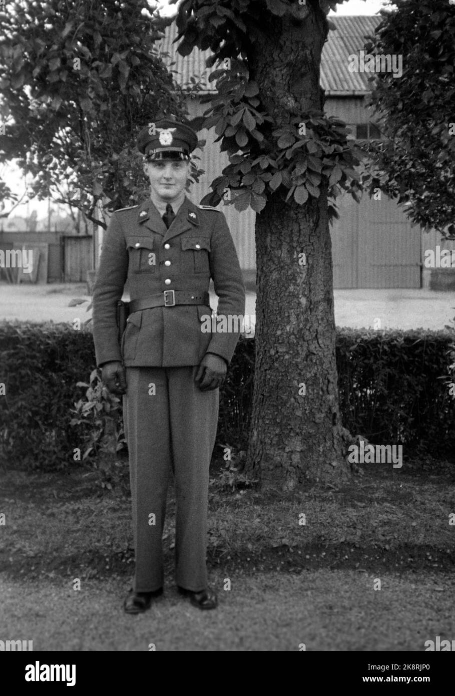 WW2 Oslo 19440613 nouvel uniforme de police. Photo: NTB *** photo non traitée ***** Banque D'Images