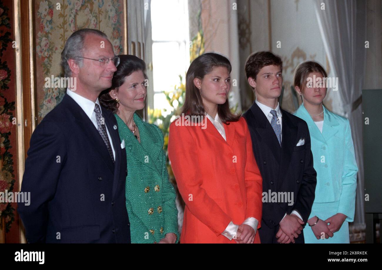 Stockholm 199604 Roi Carl XVI Gustaf 50 ans plusieurs jours de fête annuelle pour le roi de