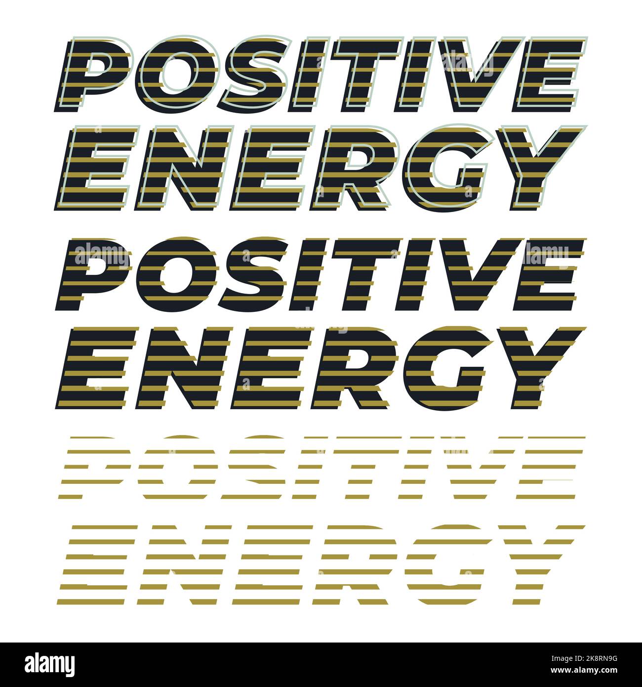 Illustration de conception typographique à lettres en demi-ton à énergie positive. Modifiable, redimensionnable, EPS 10, illustration vectorielle. Illustration de Vecteur