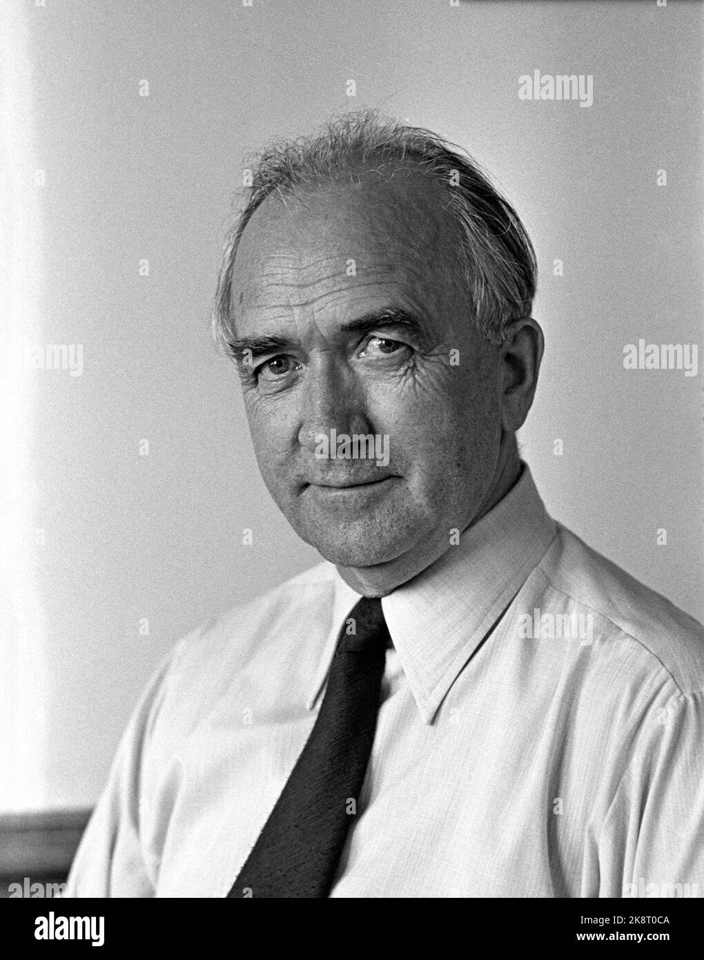 Oslo 19740710. Président fédéral Otto Totland, Commerce et Bureau. Portrait. Photo Arild Hordnes / NTB / NTB Banque D'Images