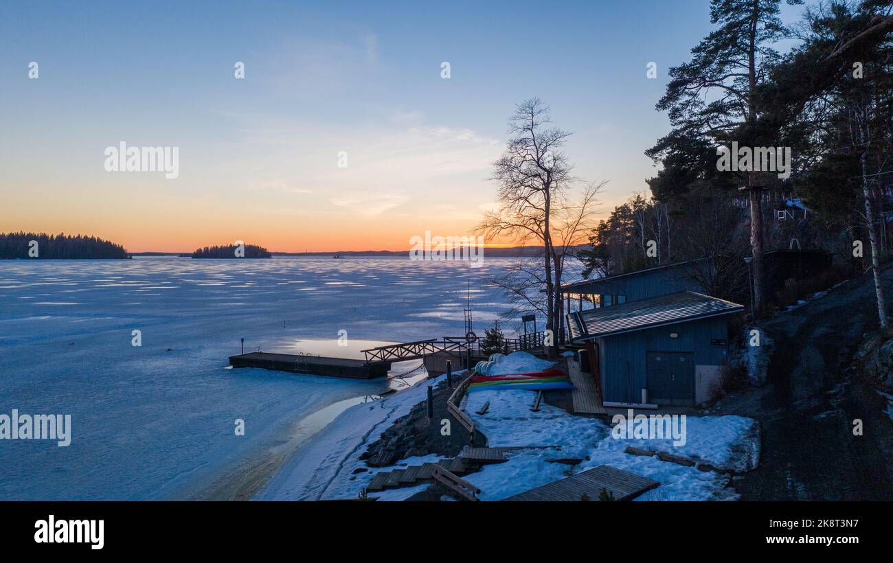 Lac d’hiver Banque D'Images