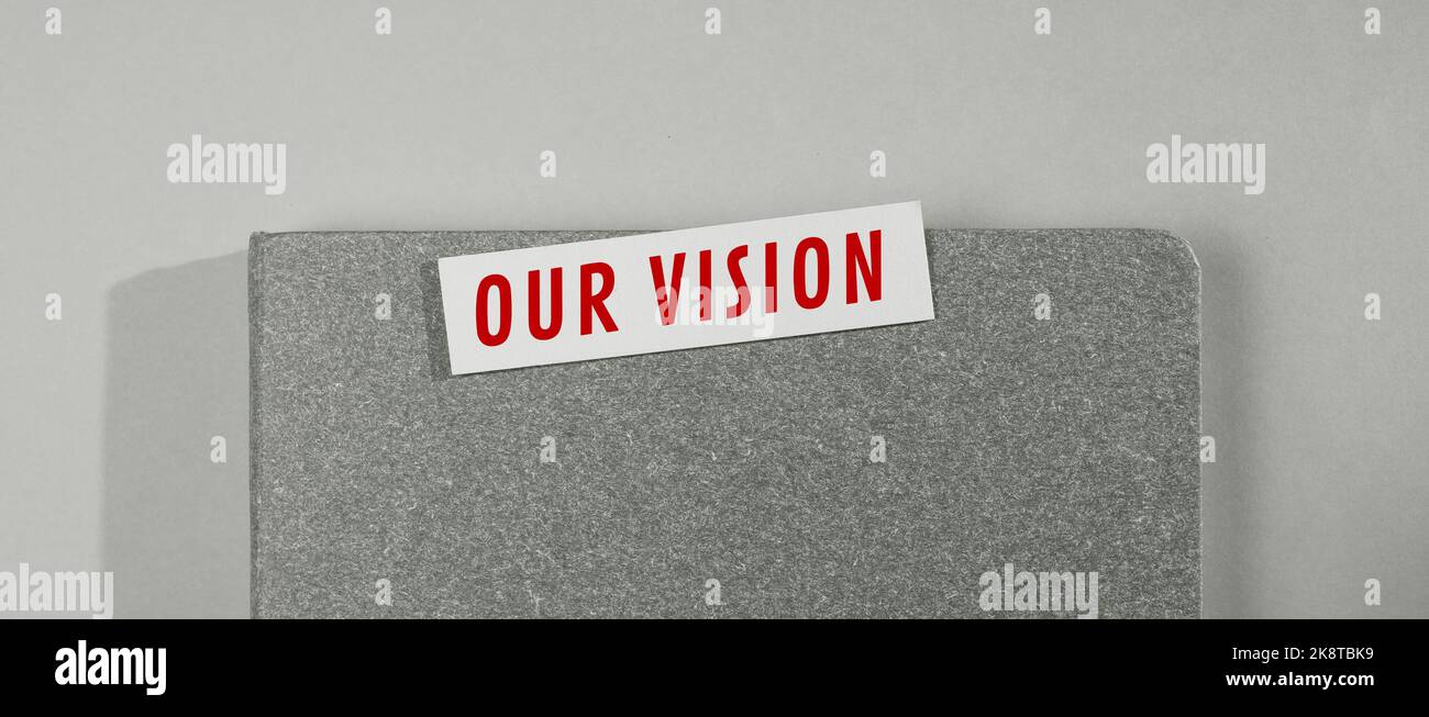 Gros plan d'une idée commerciale montrant la mission Banque D'Images